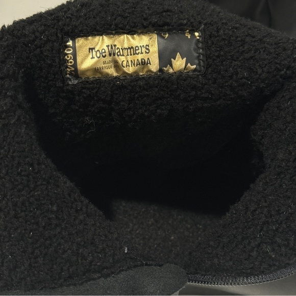 Toe Warmers Katie Boot Waterproof Extra Wide Side Zip Black Leather Size 9 4E - Picture 4 of 5